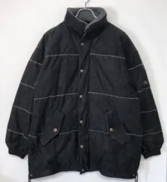 PIASPORTS 古着 ロゴ刺繍 ジグザグステッチ 縦畝 ダウンジャケット