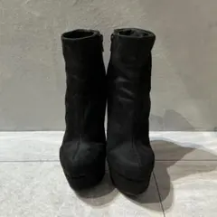 R&E ブラック　スエードショートブーツ