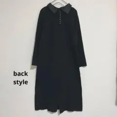 [説明欄必読] DoCLASSE ワンピース　ブラック　バックボタン　襟付き