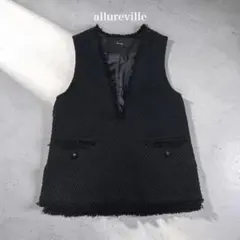 allureville ブークレー ジャガード ニットジレ 洗える 2024SS - メルカリ