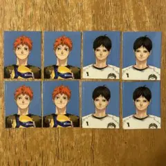 ハイキュー　証明写真風ステッカー　最強ジャンプ　烏野　日向翔陽　影山飛雄