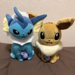 【未使用品】シャワーズ&イーブイ 水の石進化 ぬいぐるみ 2点セット ポケモン
