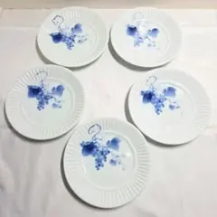深川製磁　ブルーワイナリー　18cm　和皿　中皿　5枚