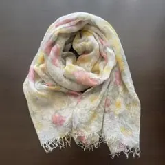 花柄 シフォンスカーフ