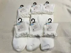 seria キッズ靴下・白・ショート丈15〜20㎝【まとめ売り・6足セット】