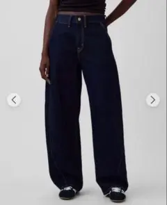 gap【美品】 完売商品　バギーバレルハイライズ　ブラックウォッシュデニム 27