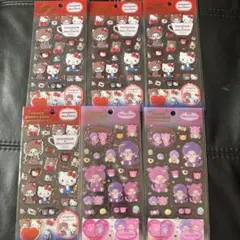モンチッチ ハローキティ クリアキャンディシール 6枚セット