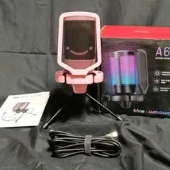 FIFINE　USBコンデンサーマイク　ピンク　　A6V