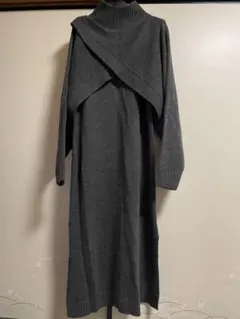 ビームスハート　レイヤードニット ロングワンピース