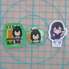 僕のヒーローアカデミア 蛙吹梅雨 ステッカー 3種セット
