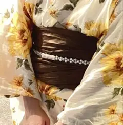 12パールベルト ゴールド浴衣着物 帯締め 帯留め 着物 帯紐 帯飾り ベルト