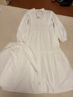 GU ホワイト シャツワンピース Sサイズ