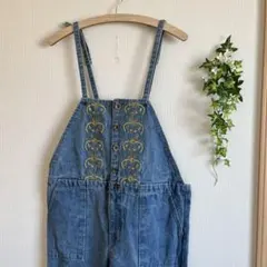 チチカカデニム花柄刺繍サロペットのサムネイル