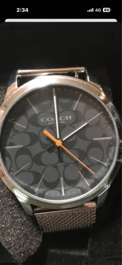 存在感 COACHコーチ メンズ腕時計ブルー＆レッド ラバーベルト - メルカリ