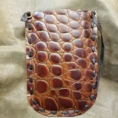 クロコダイル風レザー バッグ