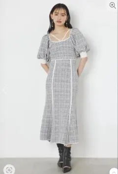 2525様専用☆2度着用美品 Styling ピンクツイードワンピース - メルカリ