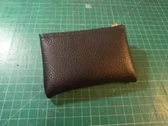 革製　小銭　お札　カード入れ　ハンドメイド作品　レザークラフト　【No,44】