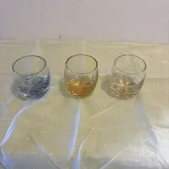 グラス 5点セット 色被せガラス