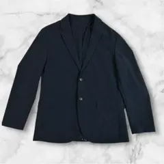 ユニクロ 感動ジャケット コットンライク ネイビー M スリムフィット 軽量