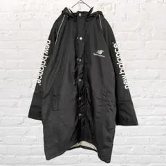 11156 New Balance ベンチコート ブラック 160cm 黒 古着