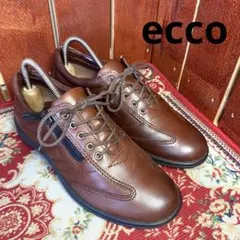 美品】ecco コンフォート レザー レースアップシューズ 26cm幅広EEE 