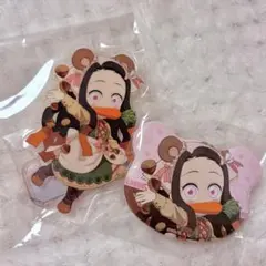 竈門禰豆子　実りの秋まつり　アクリルスタンド　缶バッジ　鬼滅の刃　アクスタ