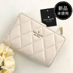 新品　正規品☆kate spade 折り財布　 ホワイト　レザー　二つ折り財布