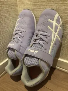asics レーザービーム　23.5センチ　スニーカー パープル　未使用に近い