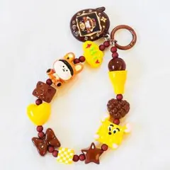 ビーズストラップ/キーホルダー　バッグチャーム ハンドメイドNO.590