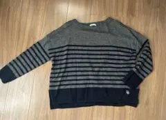 【ORCIVAL/オーシバル】ボーダー長袖　ウール　シャツ