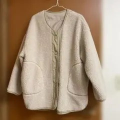 クリーム色 ボアジャケット
