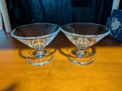 レトロ ガラス製 デザート椀 サンデーカップ 2個セットのサムネイル