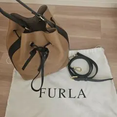 [金土日限定価格] FURLA 2way バイカラー ショルダーバッグ 保存袋付