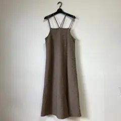 しまむら HELM キャミソールワンピース 茶 モカ 無地