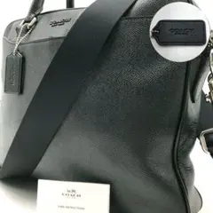 美品✨コーチ メトロポリタン ビジネスバッグ チャーム 2way レザー 緑