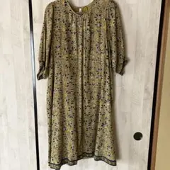 MALAIKA 花柄 七分袖ワンピース　美品