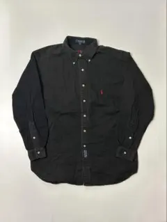 Ralph Lauren ブラック　ボタンダウン　長袖シャツ　Lサイズ