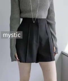 k0838 mystic NEWピンタックショートパンツ ブラックのサムネイル