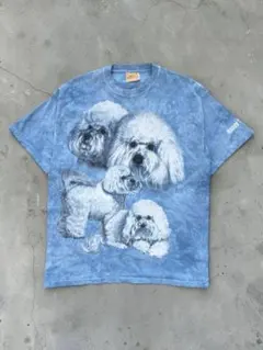 【R26】THE MOUNTAIN 犬 アニマルTシャツ XL タイダイ ブルー