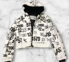 Y2K ナンバリング ラムレザー Msize ラビットファー 短丈 オピウム