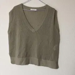 chocol raffine robe ニットベスト ベージュ フリーサイズ