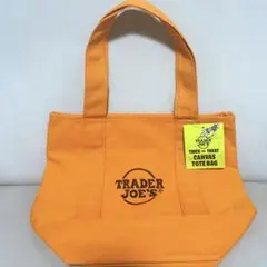 Trader Joes ❁ オレンジ色　ミニトートバッグ　トレジョ