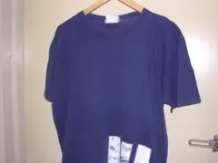 90s USA製 ナイキ デカロゴ Tシャツ L 紺 vintage old