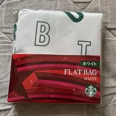 スターバックス　フラットバッグ　ホワイト　ホリデートートバッグ