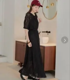 Kastane　カットレースギャザーワンピース　カスタネ