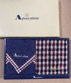 新品未使用Aquascutum アクアスキュータム　タオルハンカチ2枚セットのサムネイル