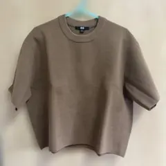 UNIQLO ユニクロ ウォッシャブルミラノリブセーター Lサイズ ブラウンのサムネイル