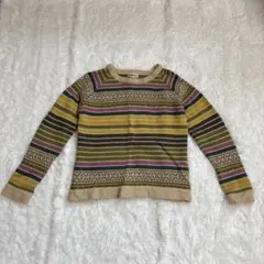 McGREGOR レディース 長袖ニット L ボーダー ウール カラフル 可愛い