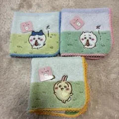 ちいかわ タオルハンカチ そよかぜ ハチワレ うさぎ ハンカチ タオル 3枚