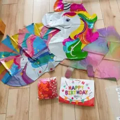 ユニコーン風船と誕生日パーティーセット誕生日バルーンセット 子供大人兼用 可愛い